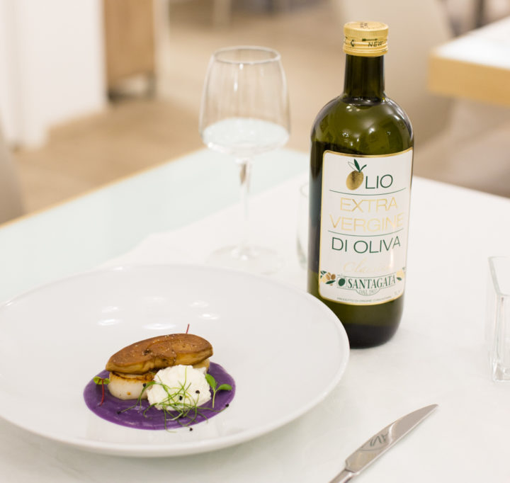 cappasanta e patate viola